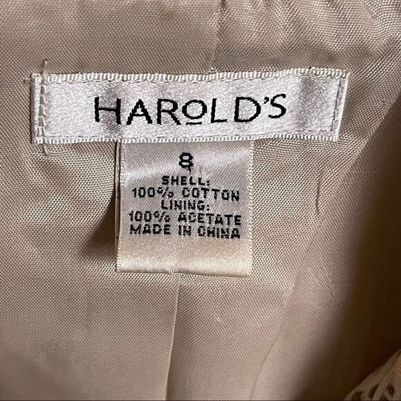 Vintage Harold’s Light Cotton Tweed Bold Button 2Pc Skirt Suit Set - Picture 14 of 16